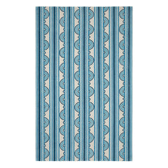 Button Blue Hand Micro Hooked Wool Rug