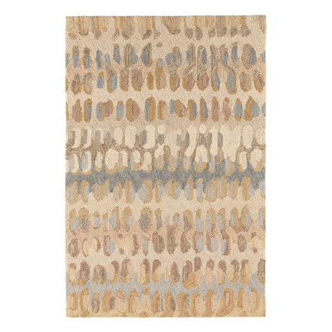 Paint Chip Natural Hand Micro Hooked Wool Rug