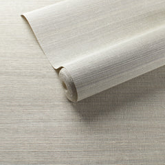 Samoa Pearl Grey Grasscloth Wallpaper Swatch