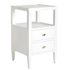 Jarin Designer White Single Nightstand