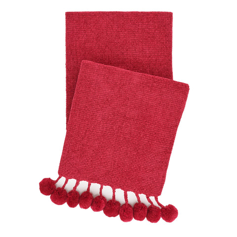 Bauble Chenille Cerise Throw