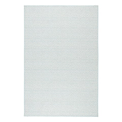 Herringbone Swedish Blue Machine Washable Rug