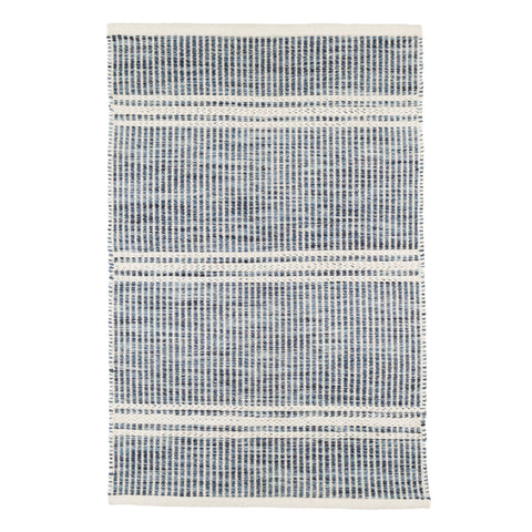 Malta Blue Handwoven Wool Rug