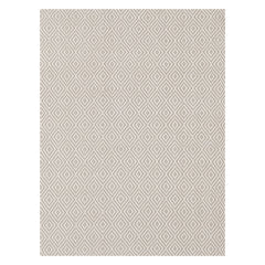 Petit Diamond Platinum/Ivory Handwoven Indoor/Outdoor Rug