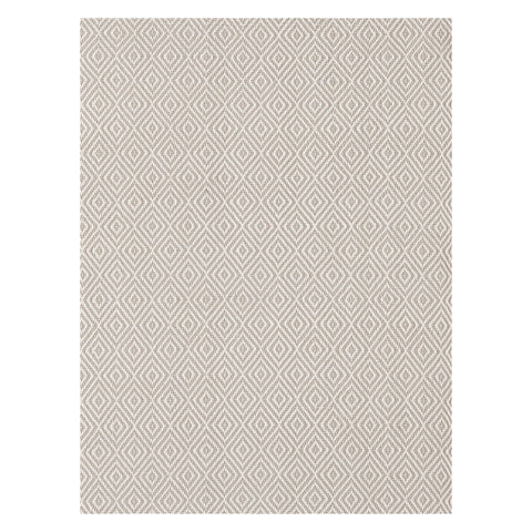 Petit Diamond Platinum/Ivory Handwoven Indoor/Outdoor Rug