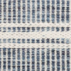 Malta Blue Handwoven Wool Rug Swatch