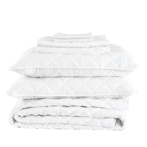 Silken Solid White Core Bedding Bundle