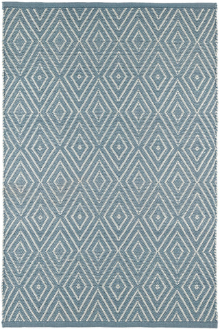 Diamond Handwoven Indoor/Outdoor Rug | Slate/Light Blue