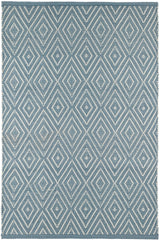Diamond Handwoven Indoor/Outdoor Rug | Slate/Light Blue