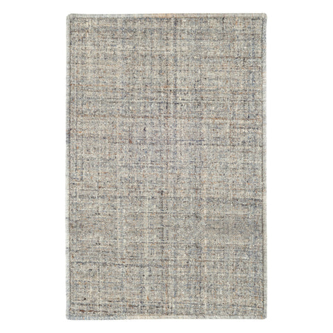 Harris Blue/Brown Hand Micro Hooked Wool Custom Rug