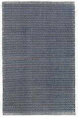 Herringbone Handwoven Cotton Rug | Indigo