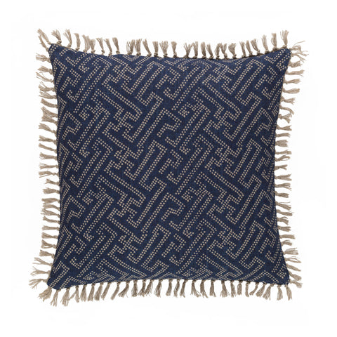 Marianna Linen Greek Key/Chevron Decorative Pillow Cover