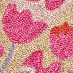 Zelie Fuchsia Hand Micro Hooked Wool Rug Swatch