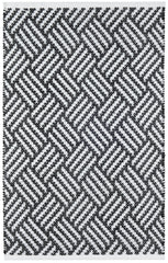 Crisscross Handwoven Indoor/Outdoor Rug | Black