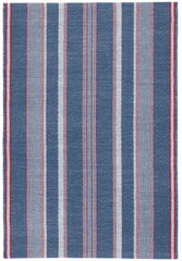 Camden Stripe Handwoven Cotton Rug | Denim