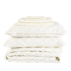 Silken Solid Ivory Core Bedding Bundle