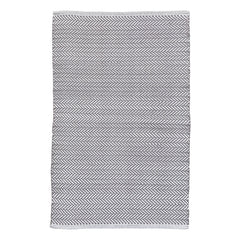 Herringbone Shale/White Handwoven Indoor/Outdoor Rug