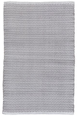 Herringbone Handwoven Indoor/Outdoor Rug | Shale/White