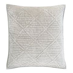 Parisienne Velvet Grey Quilted Sham