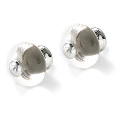 Glass Knob Polished Nickel Finials