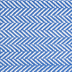 Herringbone French Blue/White Handwoven Indoor/Outdoor Custom Rug Swatch