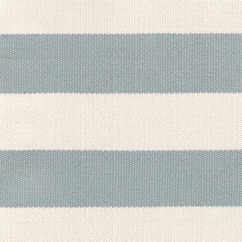 Catamaran Stripe Light Blue/Ivory Handwoven Indoor/Outdoor Rug Swatch