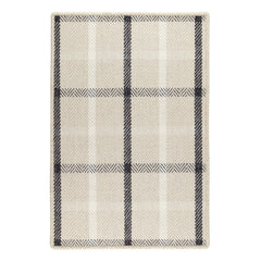 Jackson Beige/Charcoal Woven Wool Custom Rug