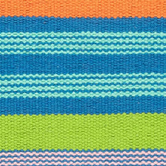 Wavy Stripe Multi Handwoven Cotton Rug Swatch