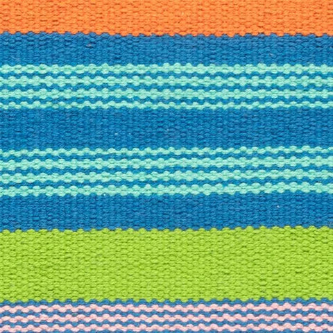 Wavy Stripe Multi Handwoven Cotton Rug Swatch