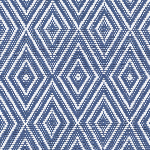 Diamond Denim/White Handwoven Indoor/Outdoor Rug Swatch