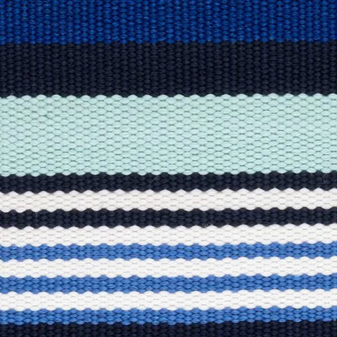 Sunny Stripe Blue Handwoven Indoor/Outdoor Rug Swatch