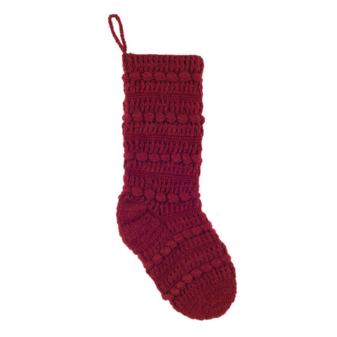 Red Wool Knit Stocking