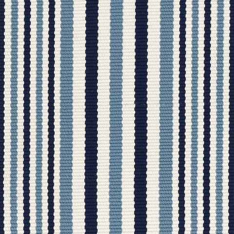 Lyndon Stripe Denim Woven Indoor/Outdoor Custom Rug Swatch