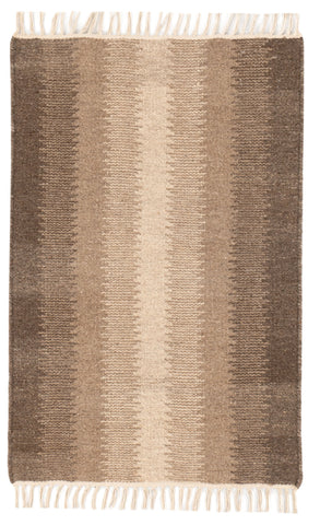 Ronan Ikat Handwoven Wool Rug | Natural
