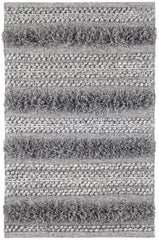 Zhara Stripe Handwoven Performance Rug | Grey
