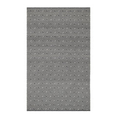 Geo Diamond Grey/Ivory Handwoven Wool Rug