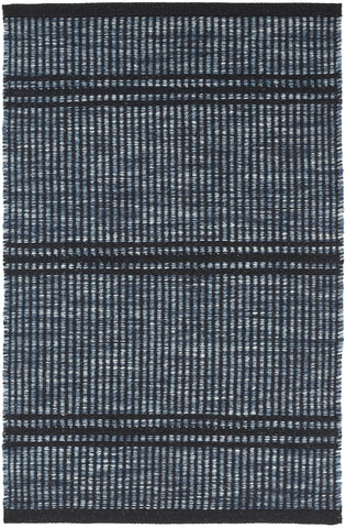 Malta Handwoven Wool Rug | Navy