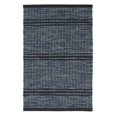 Malta Navy Handwoven Wool Rug