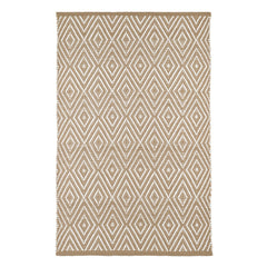 Diamond Khaki/White Handwoven Indoor/Outdoor Rug