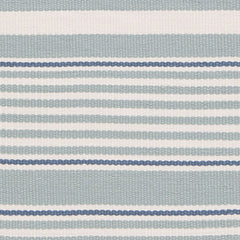 Rugby Stripe Light Blue Handwoven Indoor/Outdoor Rug Swatch