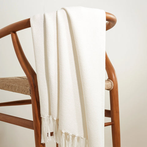 Logan Dove White Throw