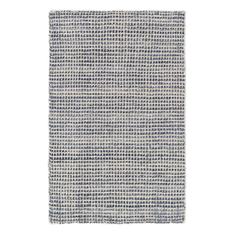 Homer Blue Hand Loom Knotted Wool/Viscose Rug