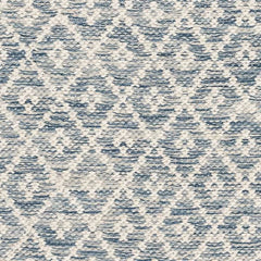 Melange Diamond Blue Machine Washable Rug Swatch