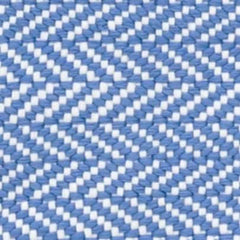 Herringbone French Blue/White Handwoven Indoor/Outdoor Rug Swatch