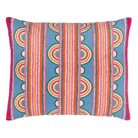 Button Embroidered Multi Decorative Pillow Cover