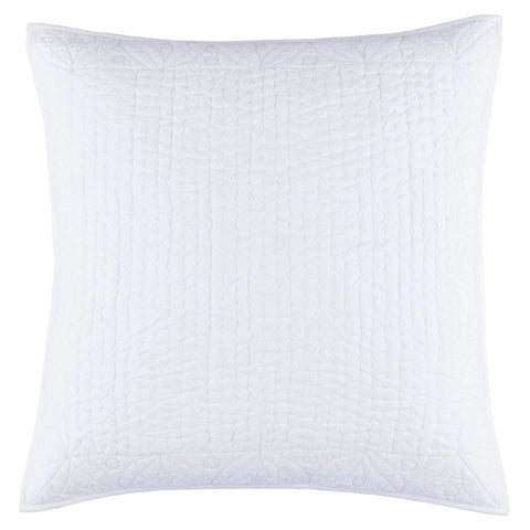 Tea & Toast White Quilted Sham