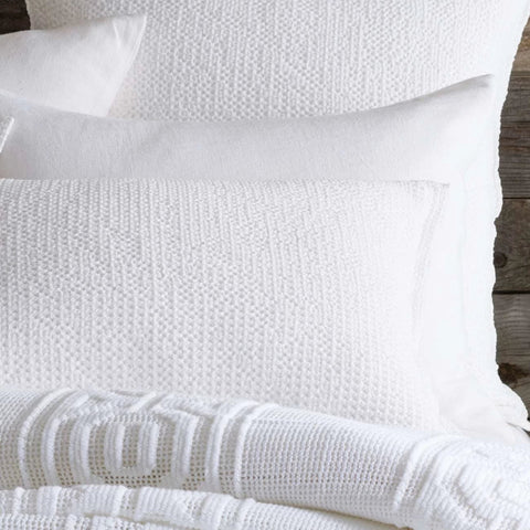 Stone Washed Linen White sham