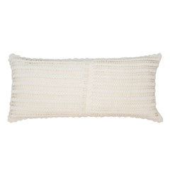 Marigot Crochet Ivory Decorative Pillow Cover