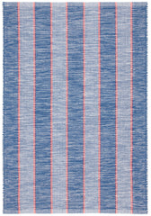 Hillsgrove Stripe Handwoven Cotton Rug | Denim