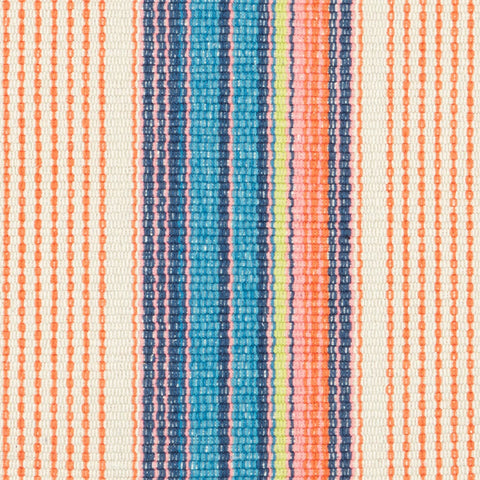 Sloane Stripe Sunset Handwoven Cotton Rug Swatch